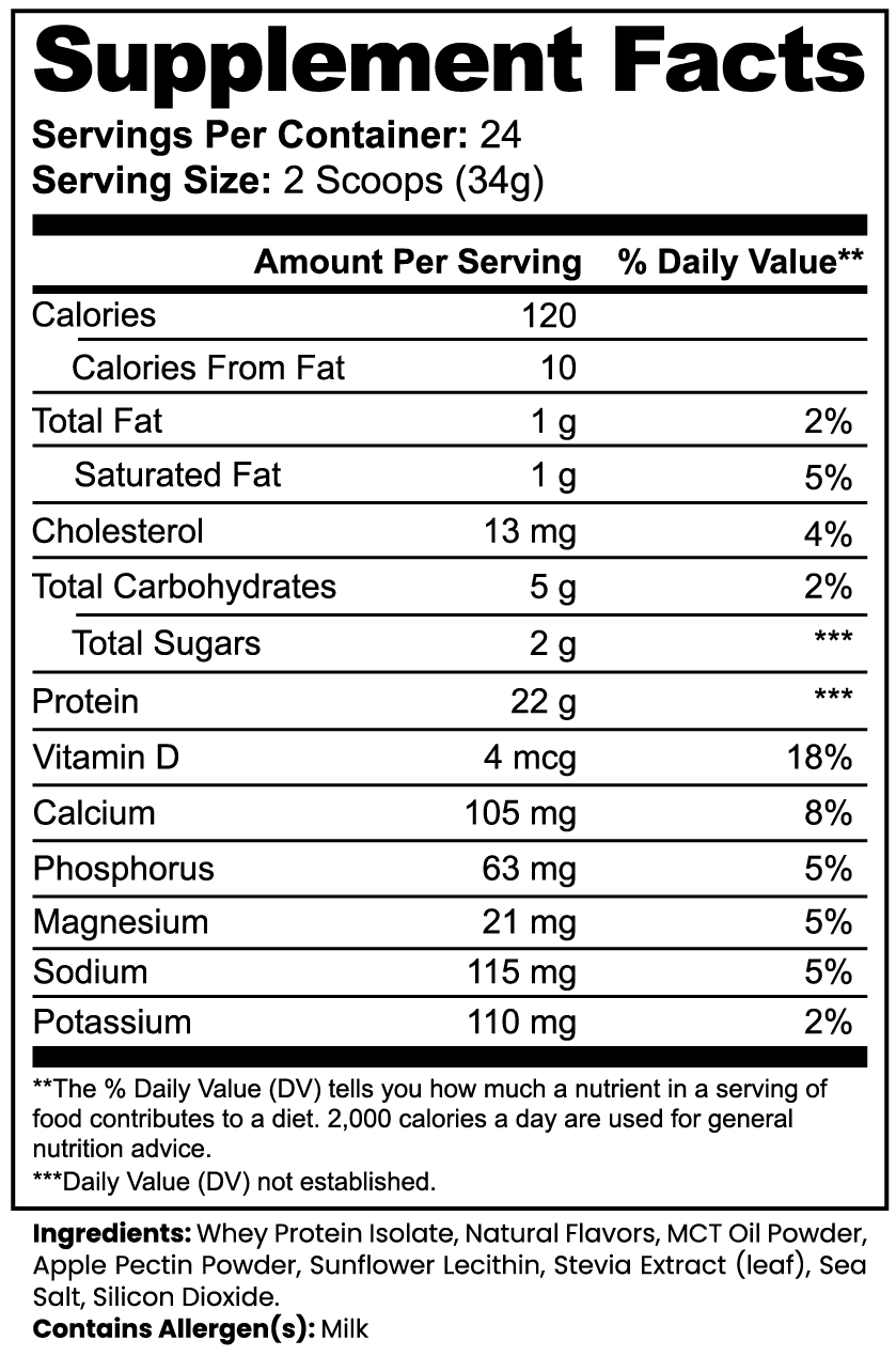 GLP-1 Lean Muscle Protein Isolate (Vanilla)